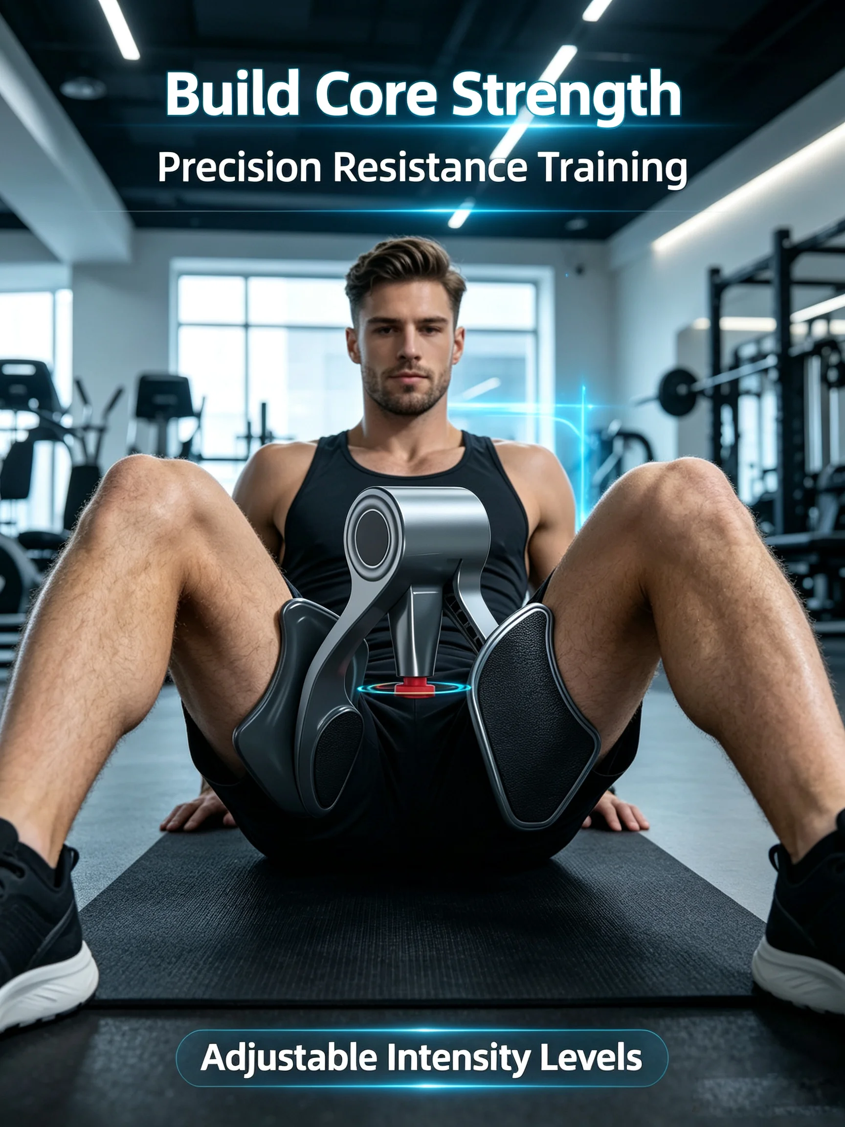 Adjustable Kegel Trainer Pelvic Floor Exerciser Inner Thigh Toner for Home Fitness Core Strength Training Equipment