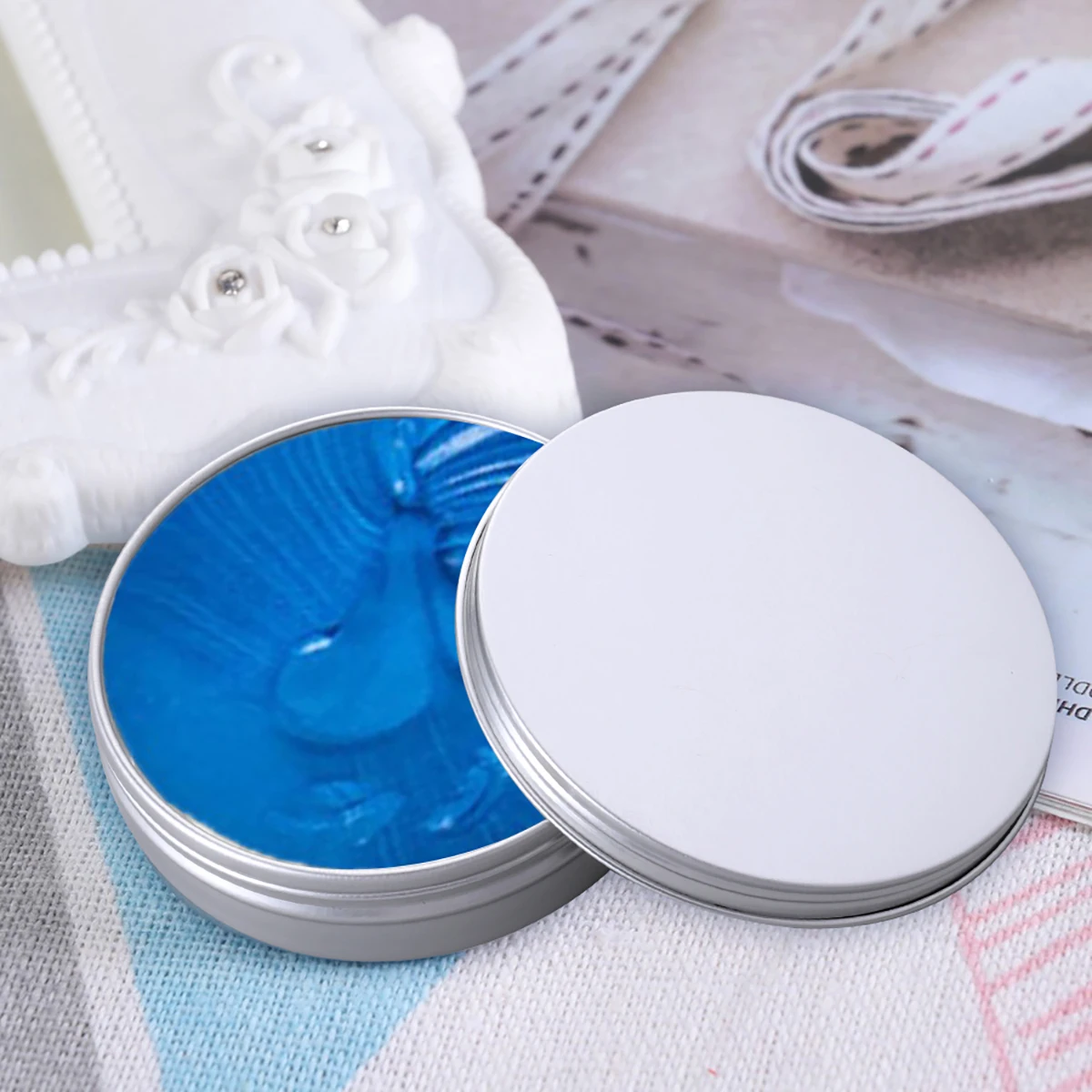 جرة ألومنيوم سعة 15 مل، حاوية سفر مستديرة لمرهم الشفاه الكريمية، مكياج معدني فارغ، محمول من القصدير خفيف الوزن