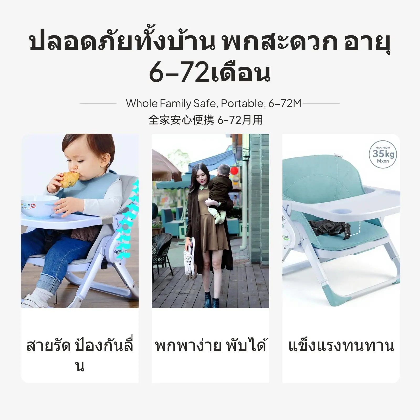 مقعد الأطفال Sproutabout IDINING، كرسي تطوير الرضع المحمول والقابل للطي مع قاعدة مضادة للانزلاق، يدعم العمود الفقري