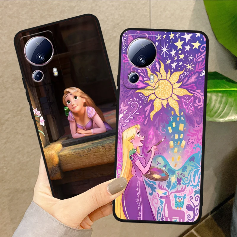 Tangled Rapunzel Pretty Cover For Xiaomi Mi 14 13 12X 12 11 11T 11i 10T 10 Pro Lite Ultra 5G Black Phone Case