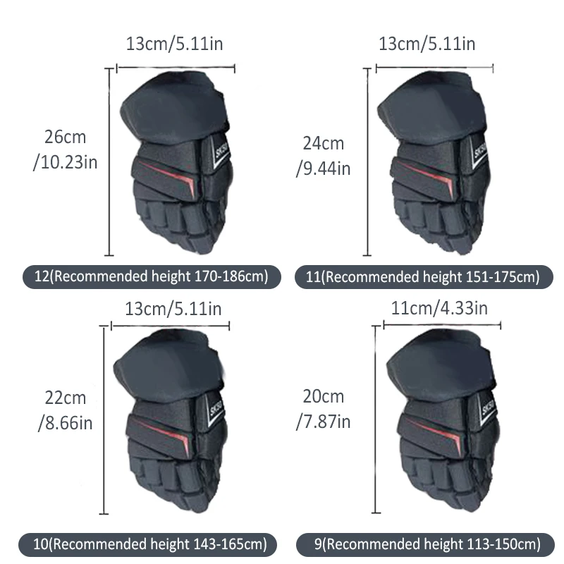 Перчатки для хоккея идеально подходят перчатки для хоккея с шайбой прочное и легкое защитное оборудование для Лакросса для молодежи, младших и старших классов