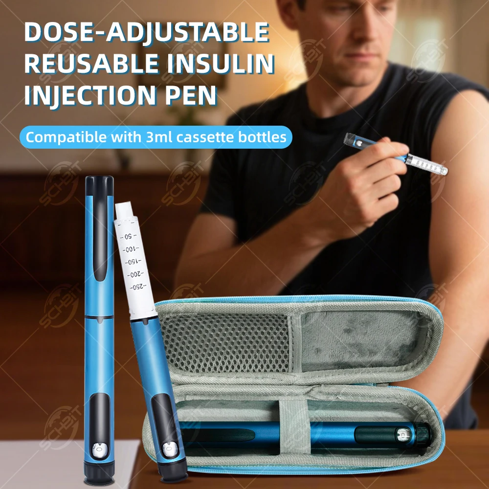 Portable Insulin Novo Pen Reusable Multi Function Insulin Pen Syringe Auto-Injector Syringe Household Insulin Injector Pen