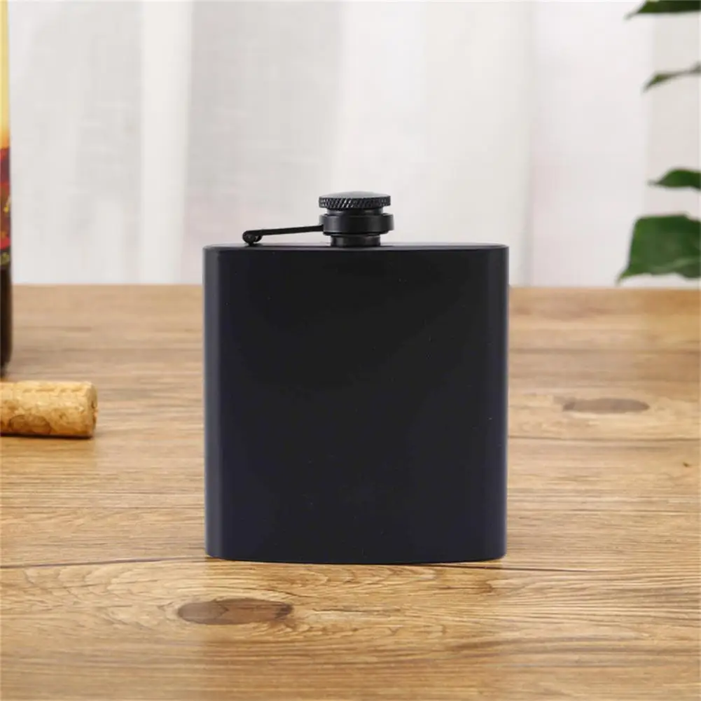 

6/7/8oz Portable Liquor Flask Stainless Steel Hip Flask Matte Black Wine Whiskey Flask Flagon petaca alcohol фляжка для алкоголя