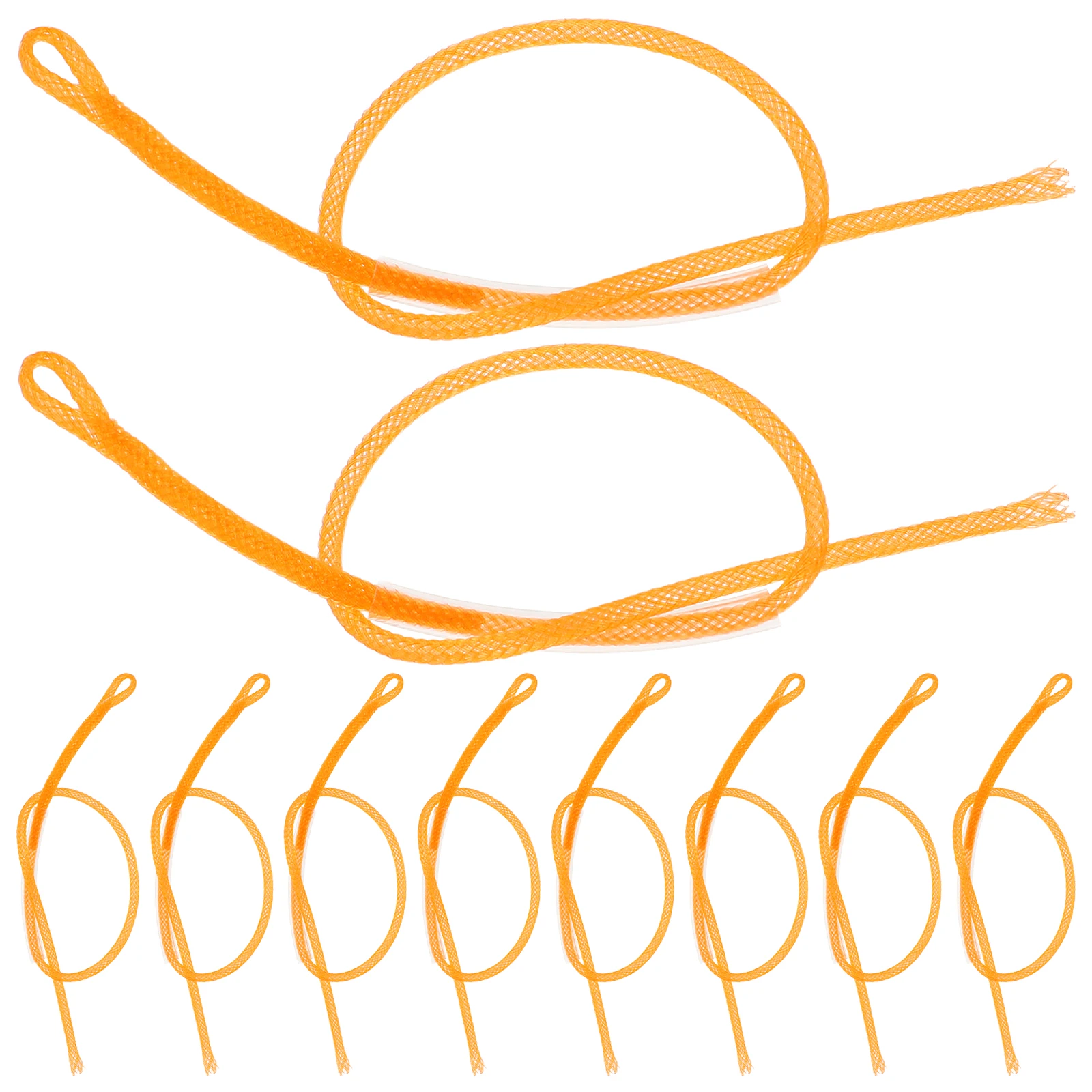 

10pcs Connectors 50LB Orange White High Tensile Bead Fishing Lines Fishing Lines Sea Braid