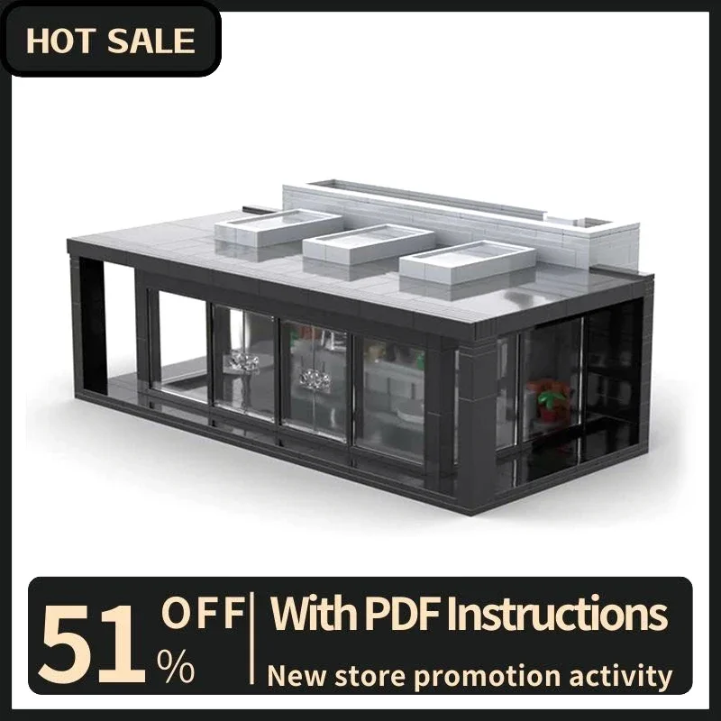 

New 569Pcs City Hot Street View Moc Modular Modern Coffee House Model Building Custom Puzzle Diy Creative Idea Toy Birthday Gift