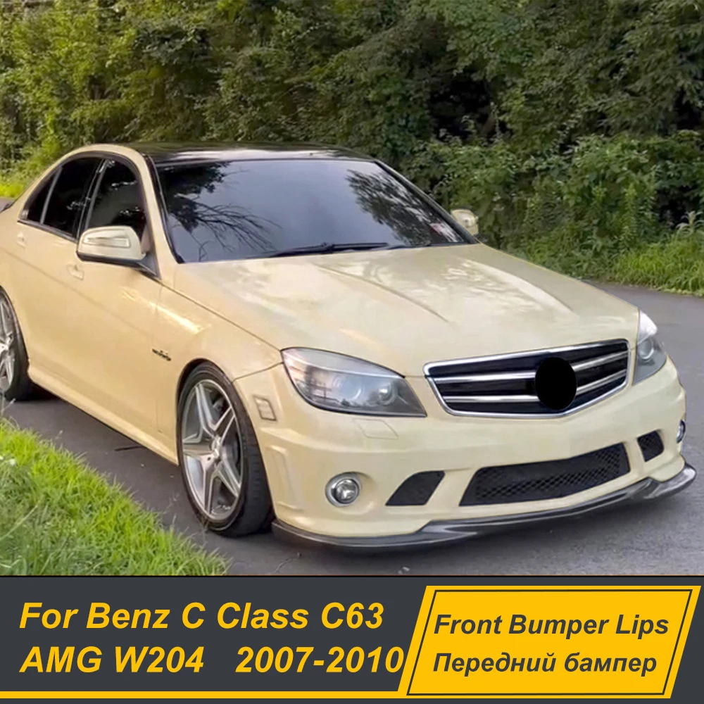 

For Mercedes Benz C Class W204 C63 AMG 2007-2010 Front Bumper Splitter Lip Spoiler Diffuser Bodykits Guard Exterior Accessories