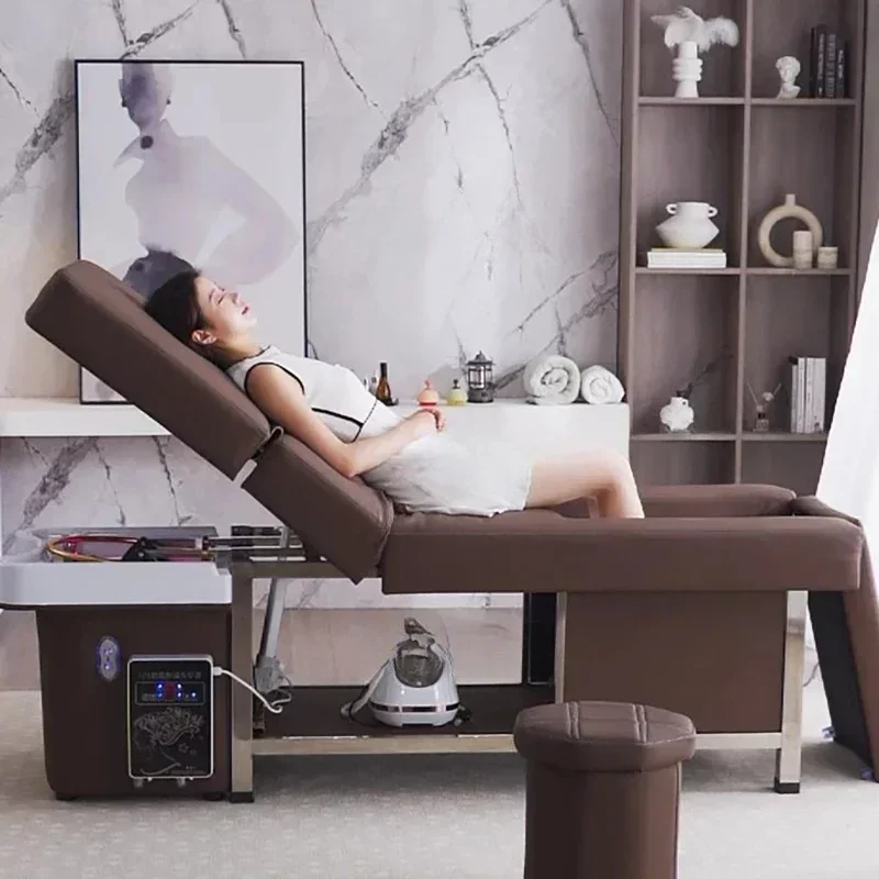 Nordic Beauty Salon Chair Electric Professional Shampoo Chair Washbasin Shaving Kappers Stoel Salon Furniture