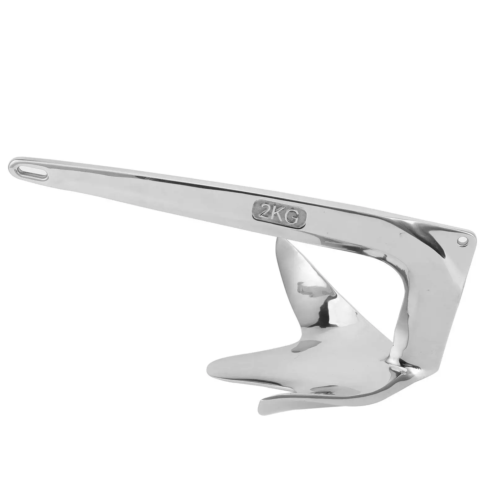 4.4 lbs 2kg 316 Stainless Steel Claw Boat Anchor for 15-22ft Boats | Marine Accessories