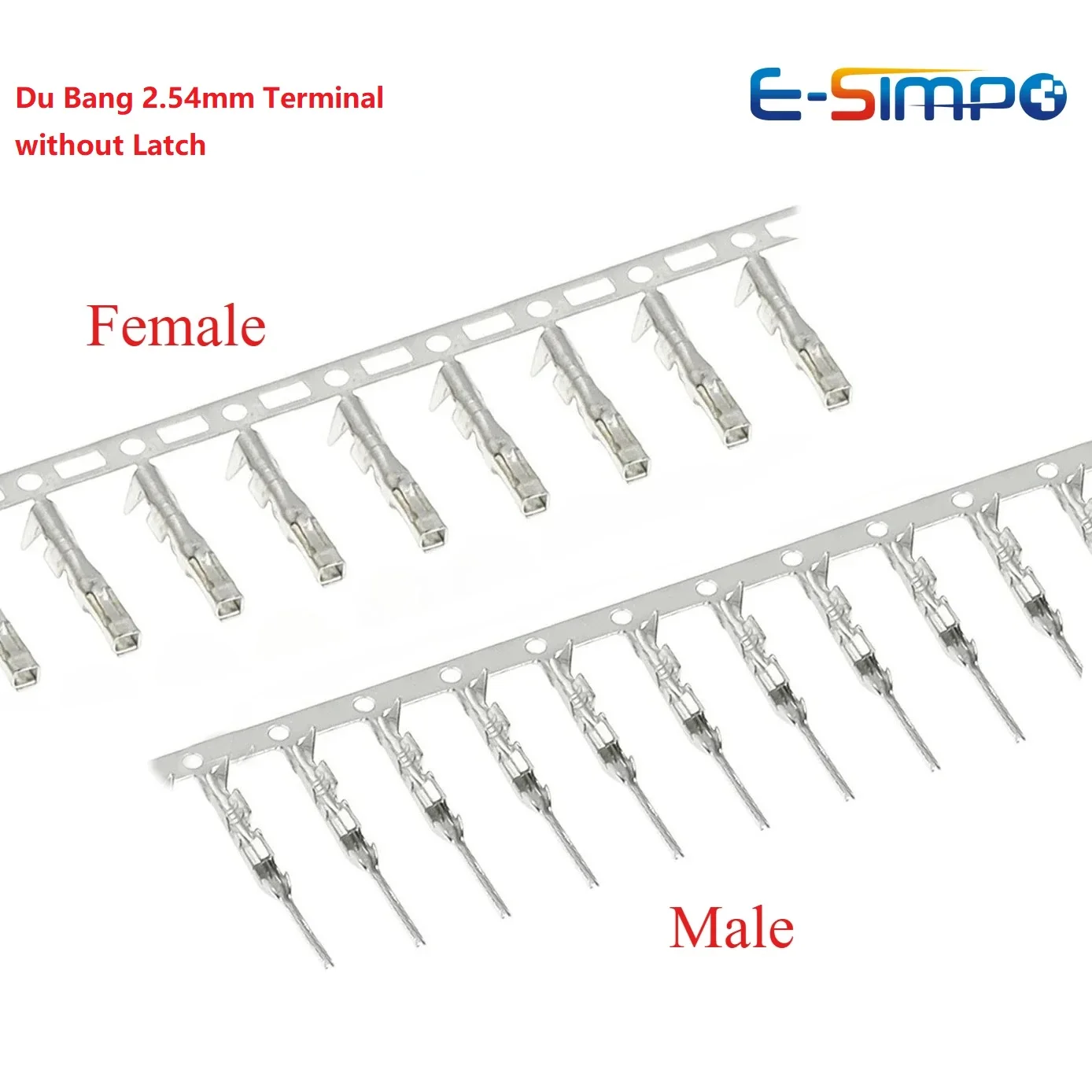 

Du Bang No Latch 2.54mm Male Female Pin Terminal Connector for Crimp Housing Jumper Wire Cable DIY