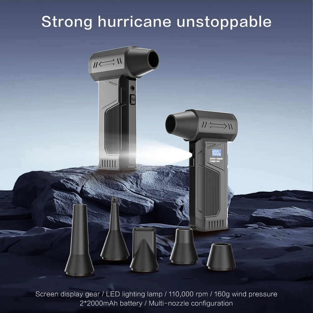 

Беспроводной турбовентилятор с бесщеточным двигателем для очистки автомобиля, с LED-подсветкой, цифровым дисплеем, портативный, для использования на улице
