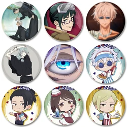 Anime Cartoon Figures Yuuji Itadori/Maki Zenin/Megumi Fushiguro/Toge Inumaki Brooch Badge Snap-in Pins for Backpack Accessories