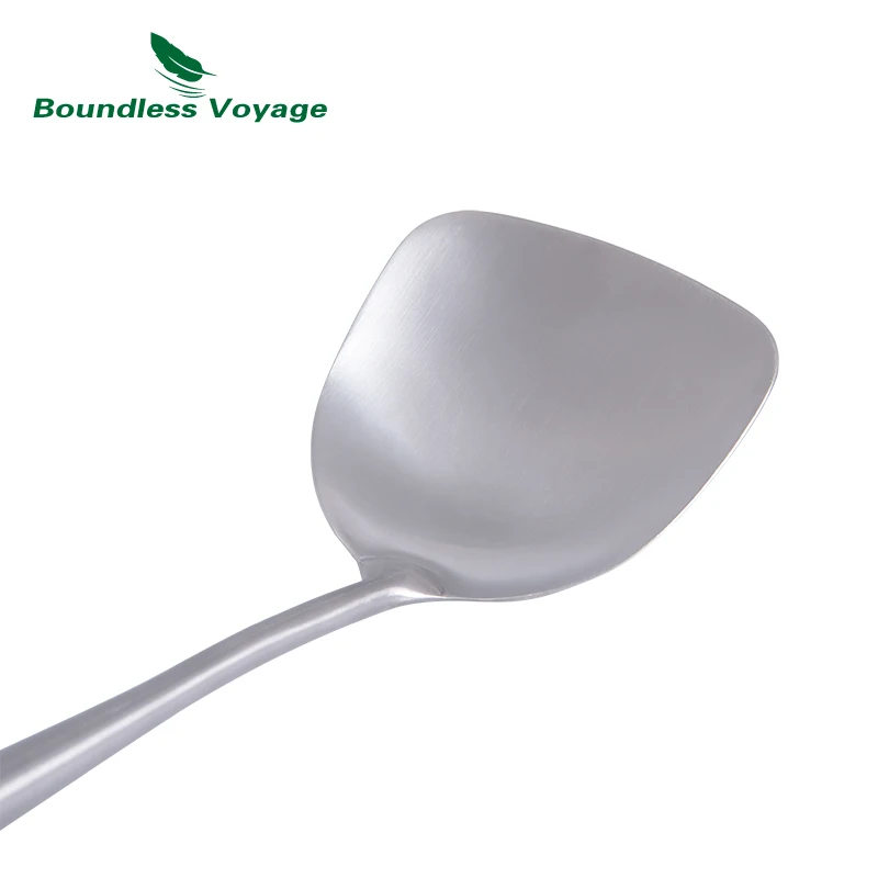 Boundless Voyage Titanium Wok Spatula Food Turner Soup Ladle Skimmer Spoon Strainer Lightweight Cooking Home Kitchen Utensils