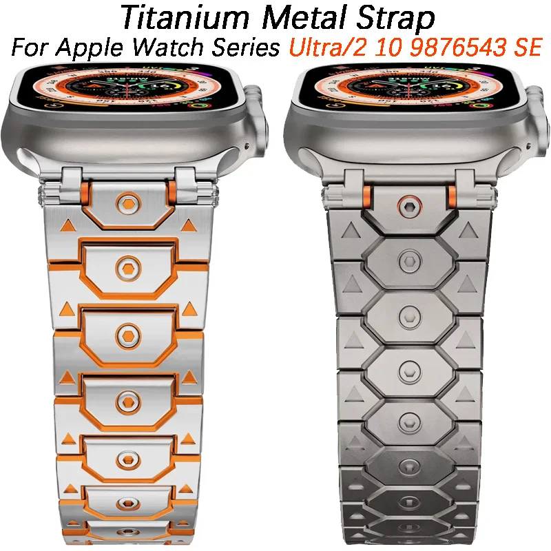 

Титановый ремешок для Apple Watch Ultra3/2 49 мм, 11, 10, 9, 8, 7, металлический, из нержавеющей стали, для iWatch 6, 5, 4, SE 45 мм, 46 мм, 41 мм, 44 мм, 40 мм, 42 мм