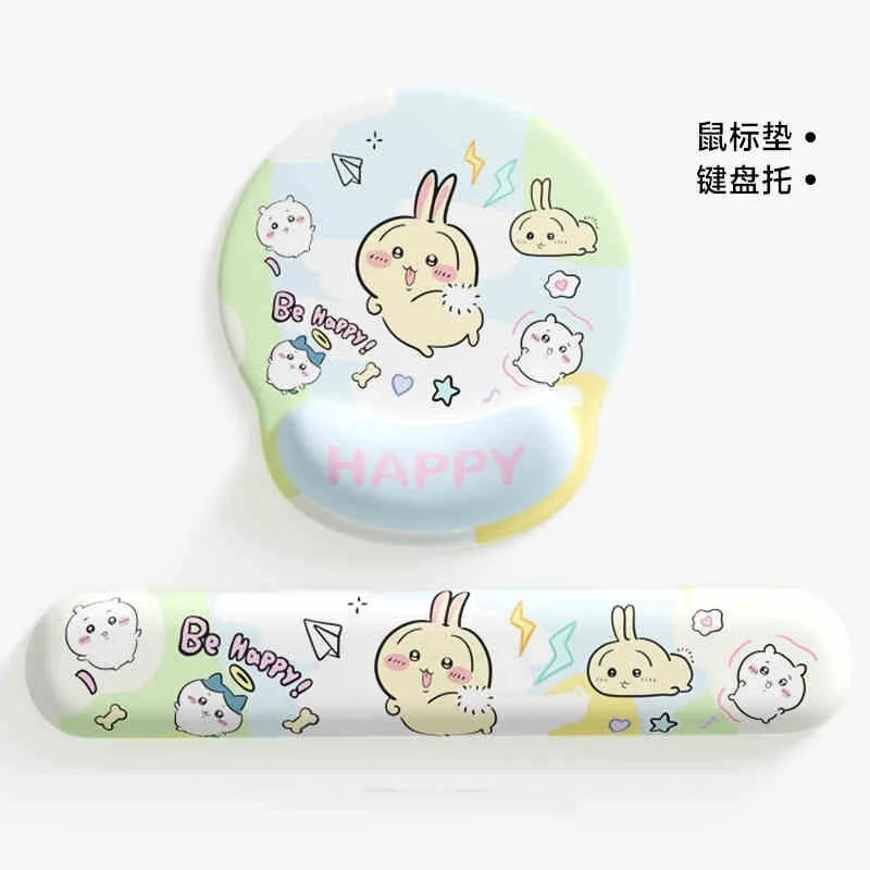 Cute Chiikawa Ergonomic Mouse Pad Wrist Rest Soft Anti Slip Hand Rest Keyboard Wrist Pad For Office Laptop Computer Work Study - view 6