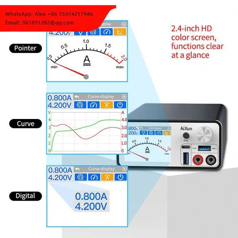 

Professional Manufacturer Aixun Intelligent Regulated 24V DC Power Supply For Mobile Phone Repair P2408S