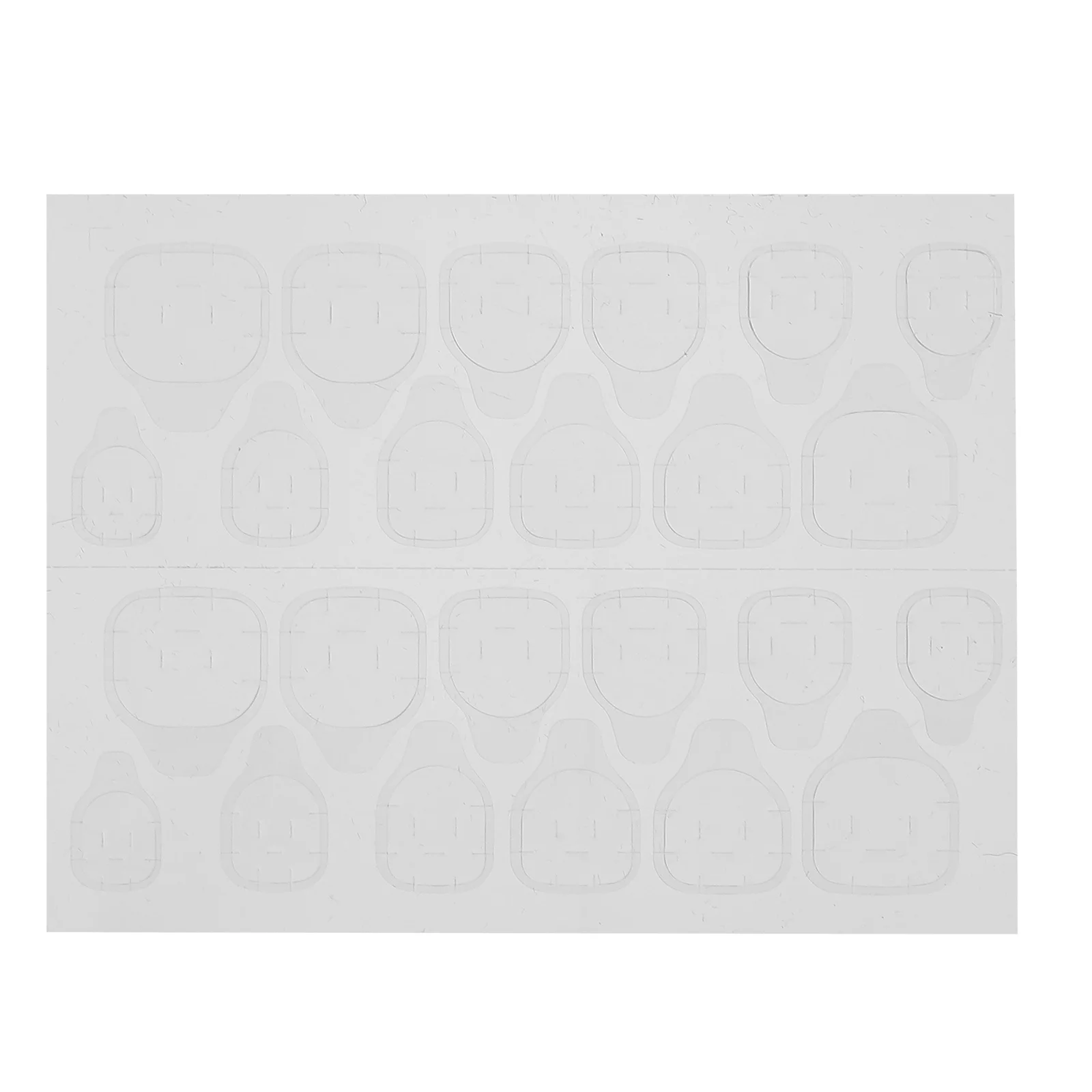 

20 листов прозрачных желейных клеевых наклеек для ногтей, толстые клейкие вкладки для накладных ногтей, естественный вид, маникюрное использование