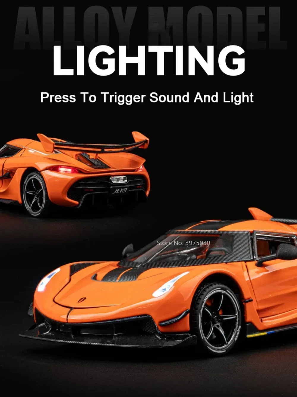 1/24 Schaal Koenigsegg Jesko Automodel Speelgoed Legering Diecast Modellen Met Licht Terugtrekfunctie Collectie Jongens Speelgoed Voor Kinderen