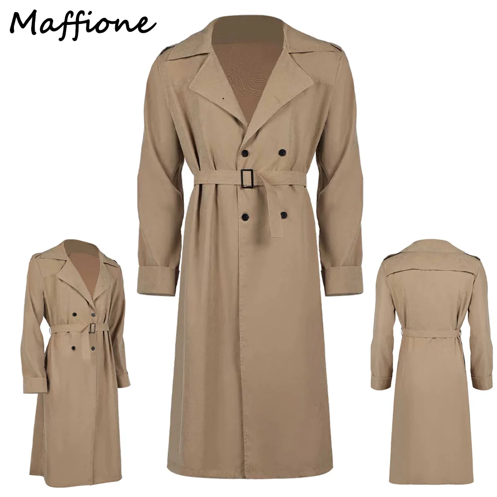 

Men Thing Cosplay Brown Windbreaker Costume 2025 Movie 4 Pieces Fantastic Disguise Male Coat Jacket Set Outfits Halloween Suits