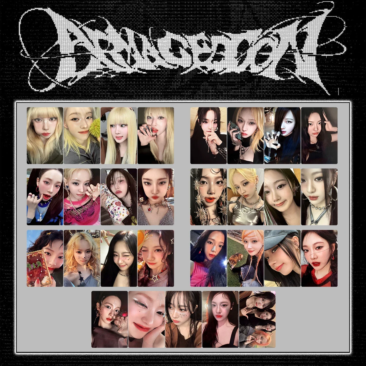 Kpop Double-sided Photocard Lomo Card Set Mini Postcard for Fans Home Decoration Gift
