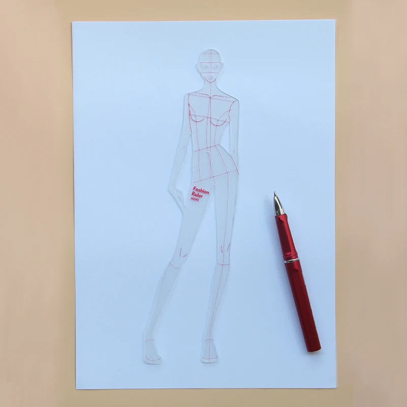 A4 Fashion Drawing Template Ruler Set, Women Clothing Design French Curve Rulers Fashion Illustration Ruler