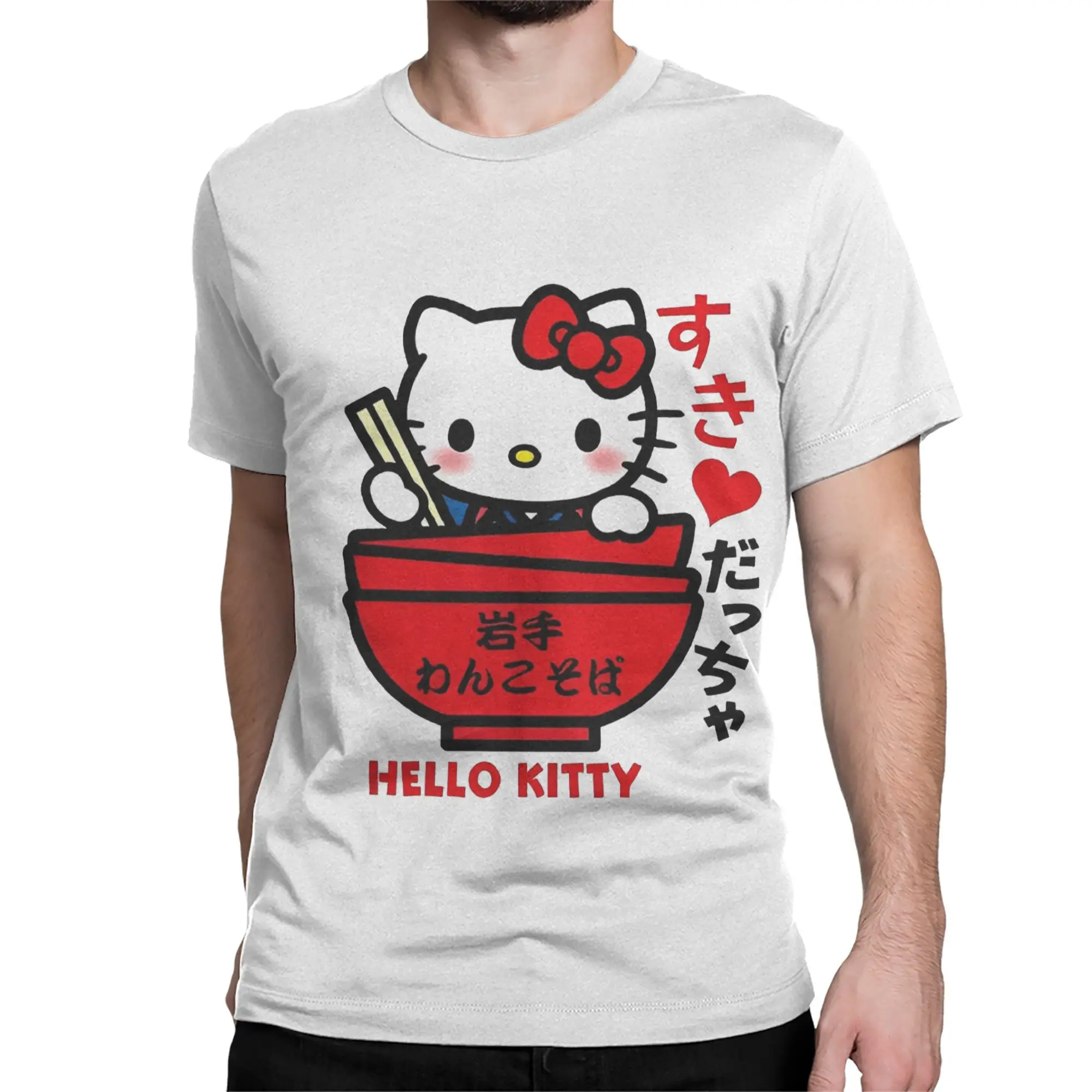 Hello kitty Japón nombre del lugar accesorios camisetas Unisex 100% Camiseta de algodón estampado con dibujo camiseta hellokitty ropa