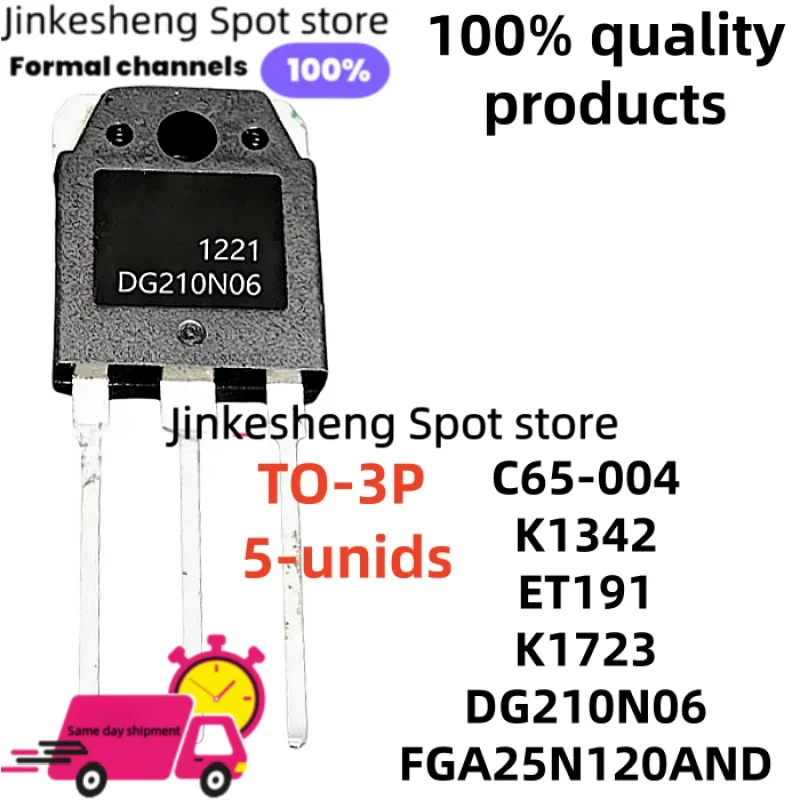 5-units/lot new FGA25N120AND ESAC65-004 C65-004 DG210N06 TO-3P 2SK1342 K1342 ET191 K1723 2SK1723 inverter MOSFET