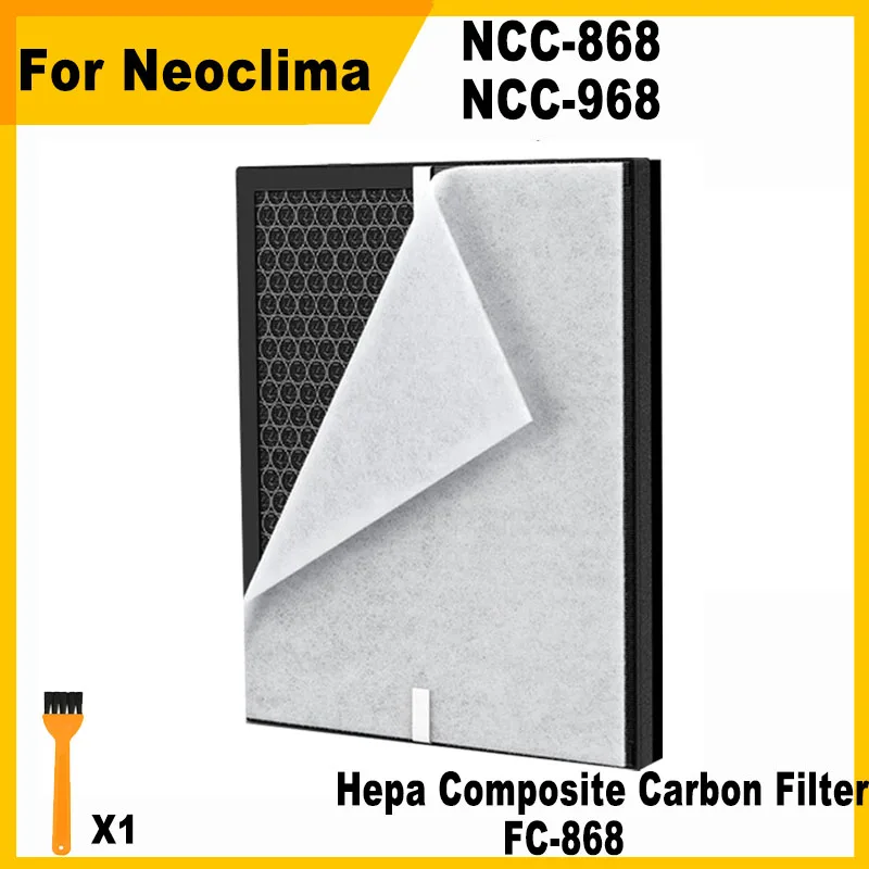 Para purificador de aire Neoclima NCC-868 NCC-968 accesorio de repuesto filtro HEPA filtro de carbono FC-868