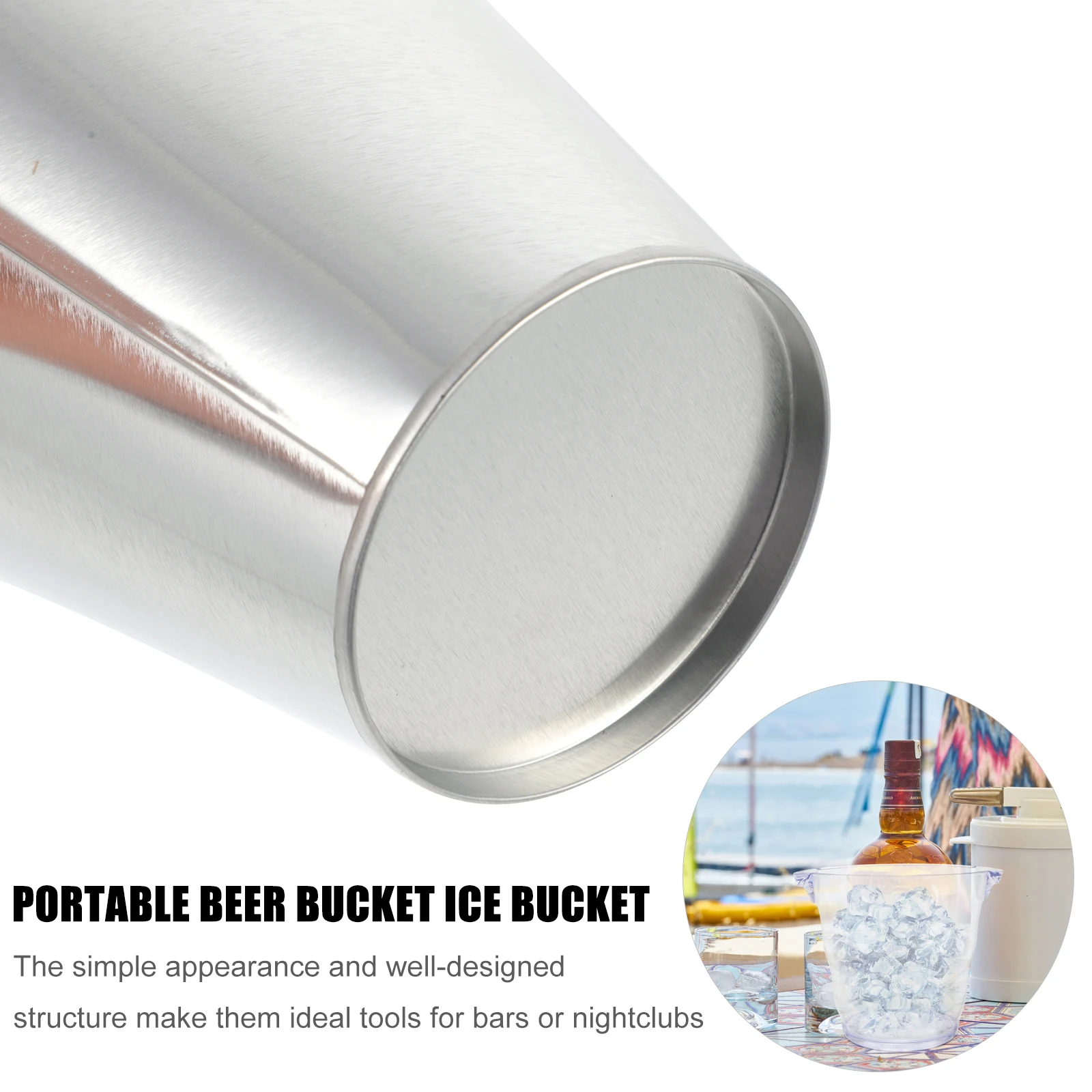 

6 Pcs Beer Barrel Ice Bucket Large Cube with Lid Tongs for Freezer Holder Containers Box Cooler Storage Solution