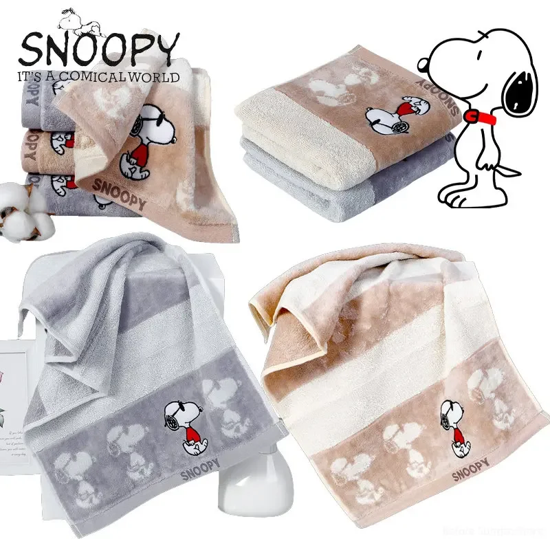 Snoopy towel High Quality Face Bath Towels brown blue Bathroom Soft Feel Highly Absorbent Shower Hotel Towel Multi-color 74x35cm