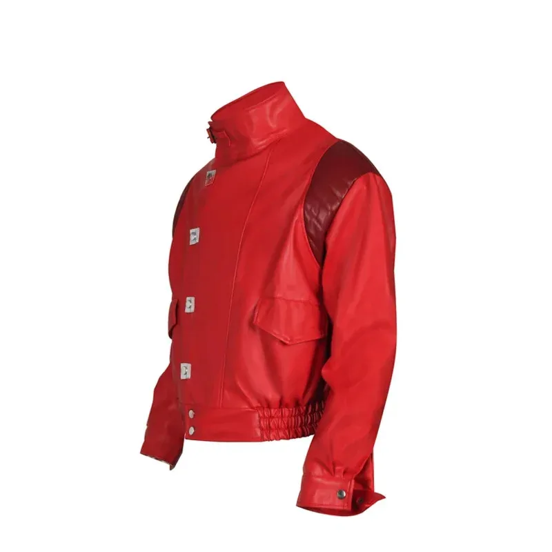 

DY20Akira Kaneda Jacket Cosplay Red Men Coat Capsule Pill 33QBE18S Printed Bomber Motorcycle Rider Leather Costume Anime Clothes