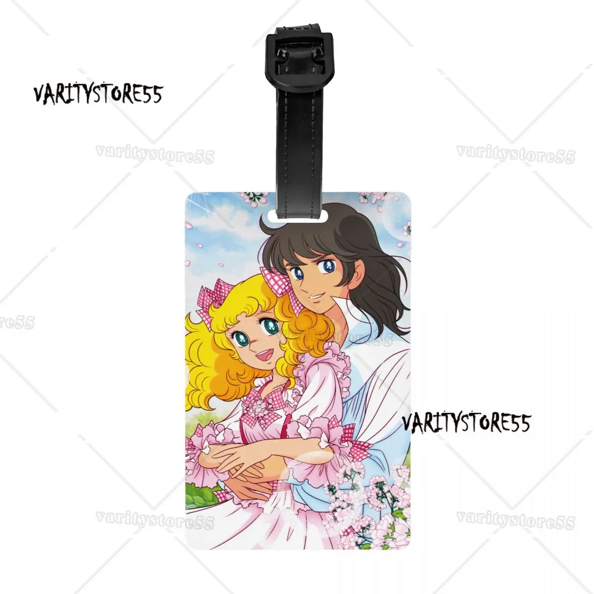 Etiquetas de bagagem personalizadas para mala de viagem, anime mangá, desenho animado, menina, capa de privacidade, nome, cartão de identificação