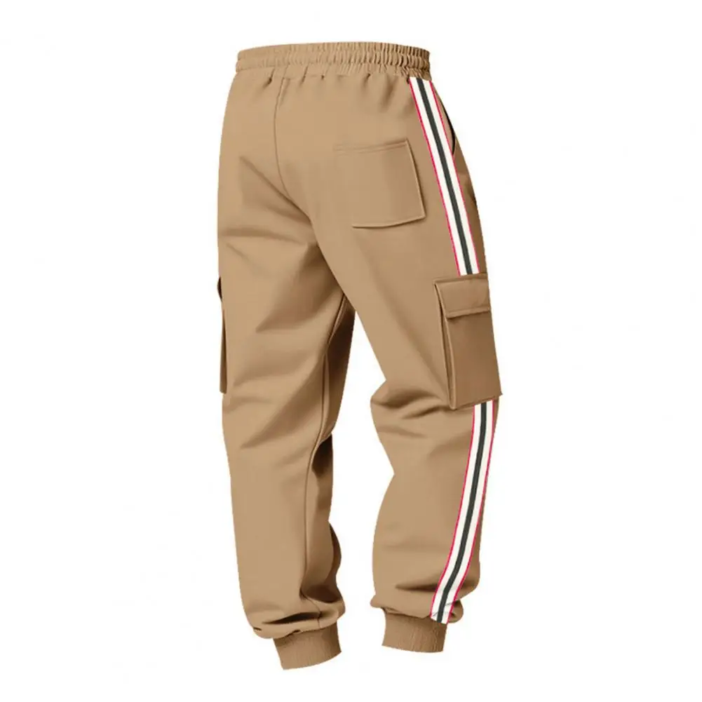 

Мужские спортивные штаны, прямые джоггеры для спорта и уличной одежды, свободные длинные брюки большого размера на шнурке, мужские брюки с несколькими карманами