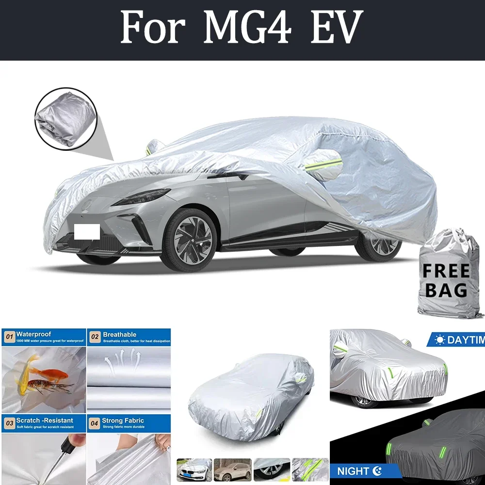 

For MG4 EV Car Cover Outdoor Protection Covers Snow Sunshade Waterproof Dustproof Exterior UV Car Accessories
