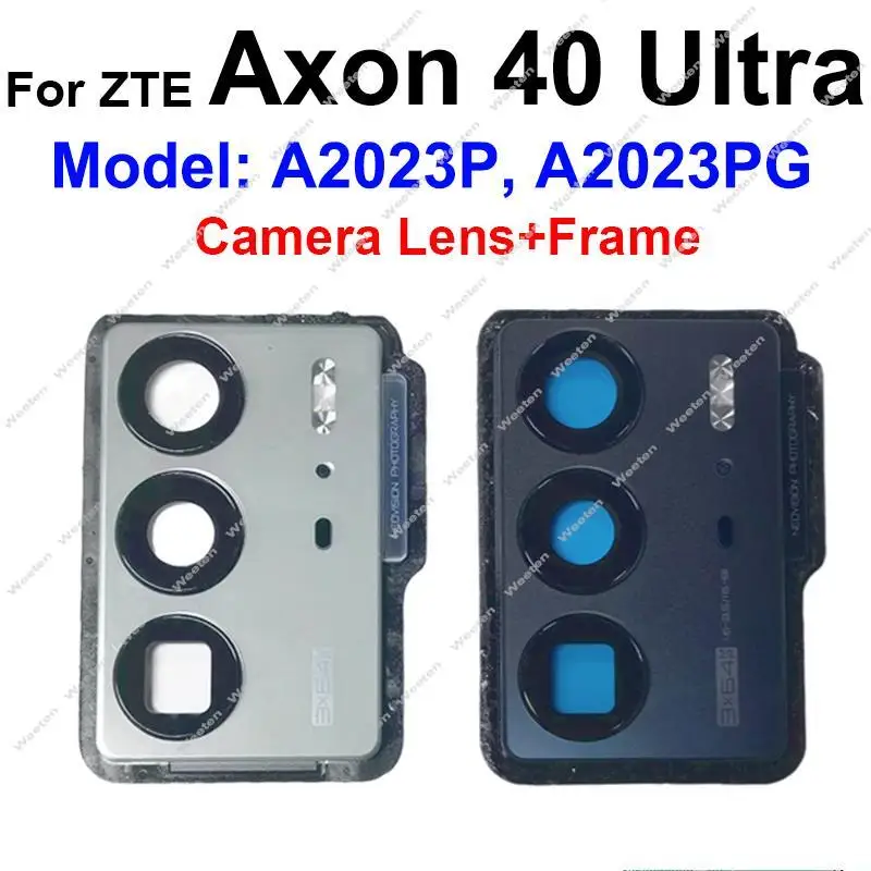 الكاميرا الخلفية غطاء Lens ZTE ل ZTE Axon 30 31 40 برو Axon 40 الترا 41 الترا 5 جرام كاميرا خلفية زجاج عدسة الإطار حامل أجزاء