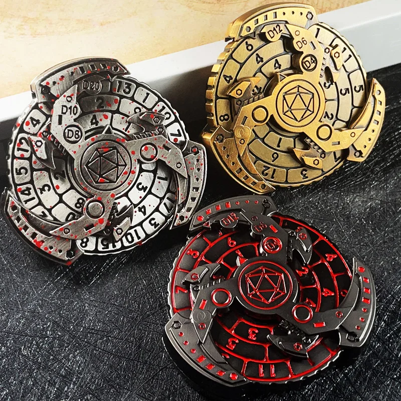 Mechanical Rotating Fingertip Gyro Spinner Dice for TRPG MTG Dungeons and Dragons Roulette Compass DND Accessories Table Games