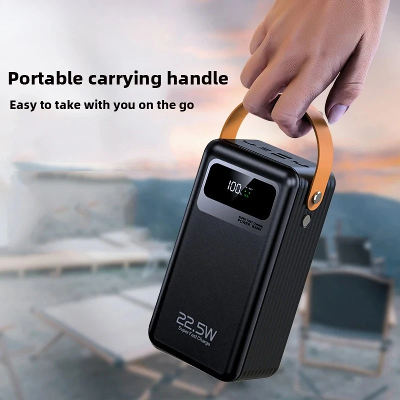 80000mAh Large Capacity Power Bank Portable USB C Cable Fast Charging Mobile External Spare Battery For iPhone 16 Samsung Xiaomi