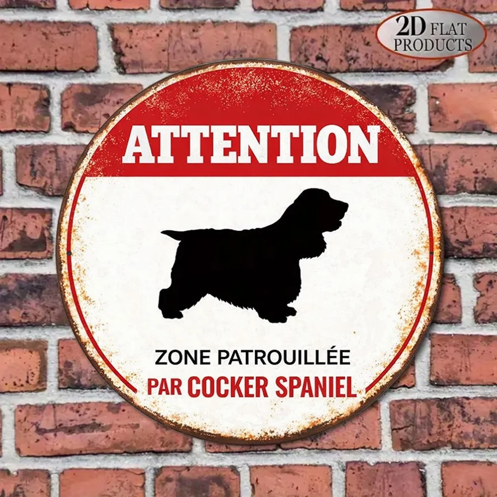 1pc 20.32 X 20.32 cm 2D Flat Circular Sign, Vintage Decorative Plaque of 