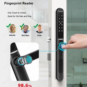 Elektronische Gleitglas -Türschloss, TTLOCK -App, Smart, Aluminium, wasserdicht, Fingerabdruck, digitales Passwort, RFID -Karte 12 Hauptverkaufselektronik für Aluminiumtür - №10