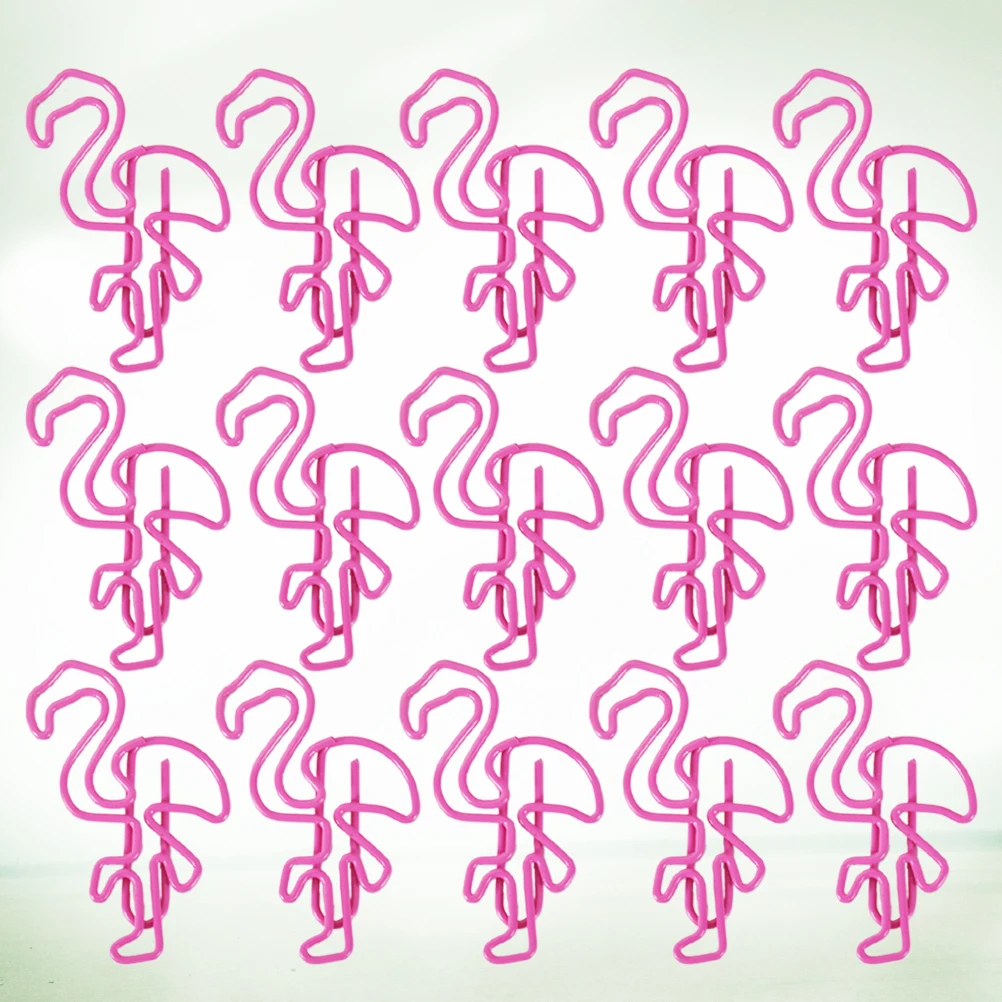 

50 Pcs Clip Flamingo Paper Office Clips Shaped Cute School Supplies for Girls Classroom Decor