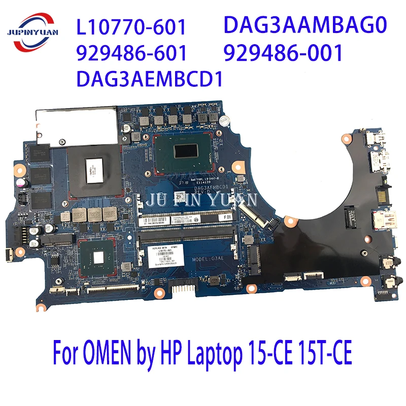 For OMEN by HP Laptop 15-CE 15T-CE Motherboard L10770-601 929486-601 DAG3AEMBCD1 Mainboard DAG3AAMBAG0 929486-001 Full Tested