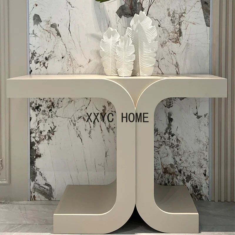 

Fashion Nordic Living Room Table Organizer Morden Women's Showcase Entrance Table Display White Vitrine Home Furniture