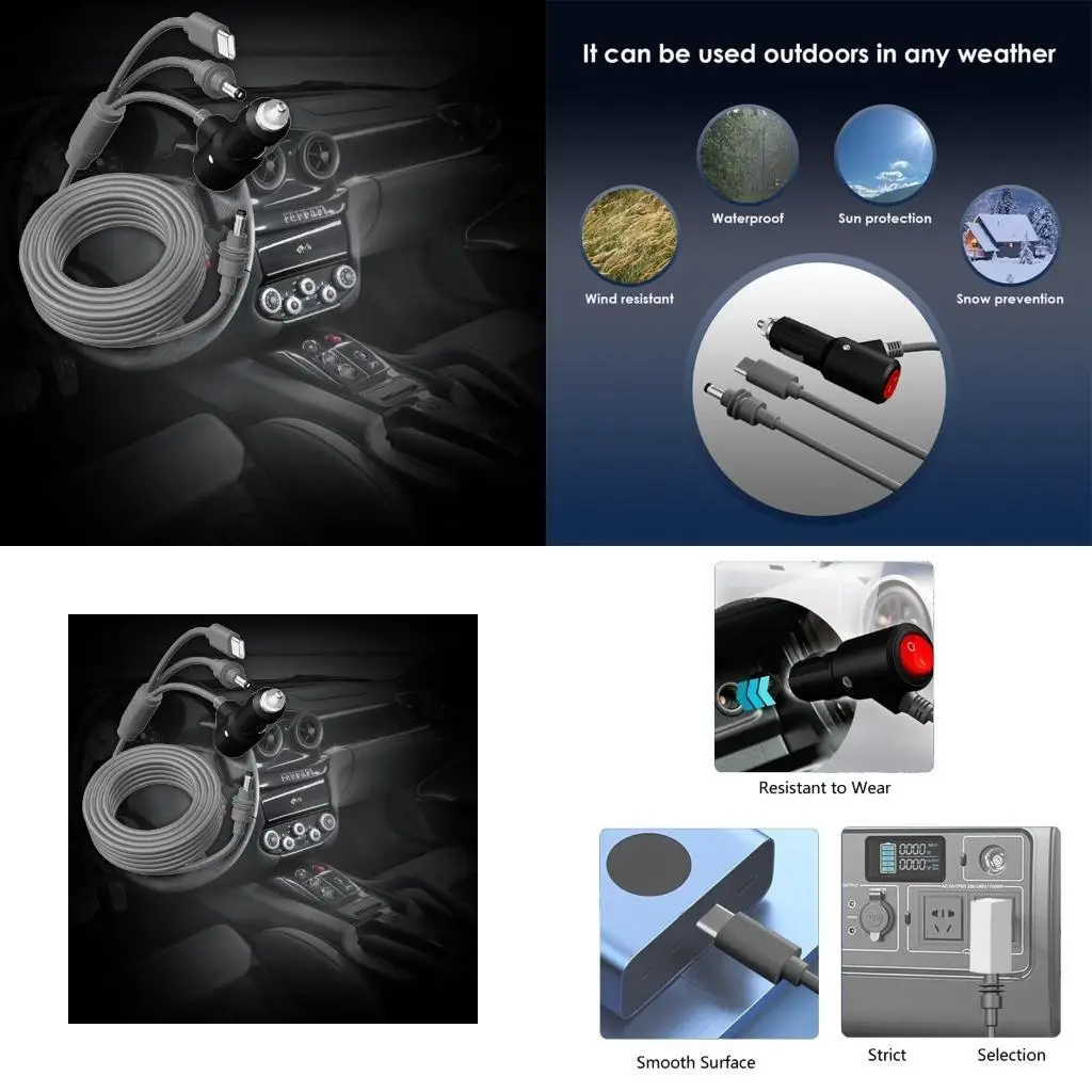 Y1UB 1M Car Cable 3 Output Quick Technology PVC for Devices