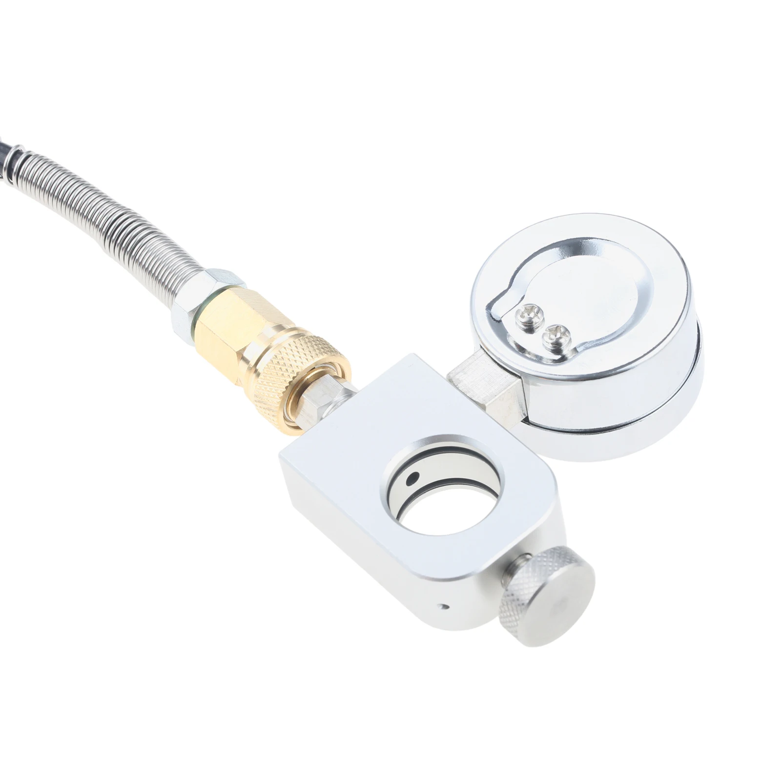 High Pressure Hose with 3000PSI Pressure Gauge CO2 Transfer Adapter for W21.8-14 (DIN477) Quick Connect Refill Adapter Hose