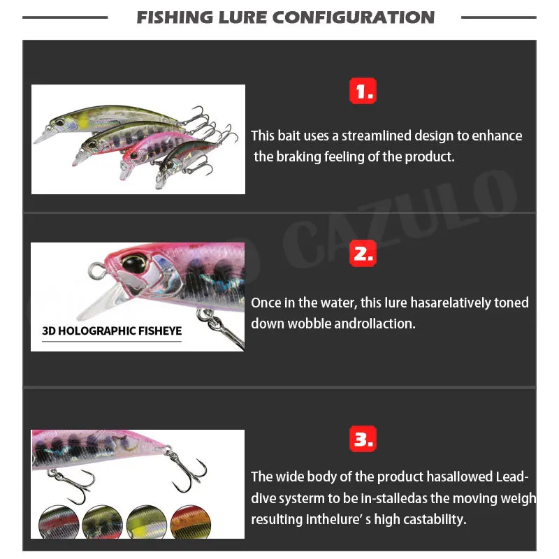 Topwater Wobblers Isca Dura Micro Flutuante Minnow Isca De Pesca 50mm 4.5g Isca Artificial Acessórios De Pesca Blackfish Leurre