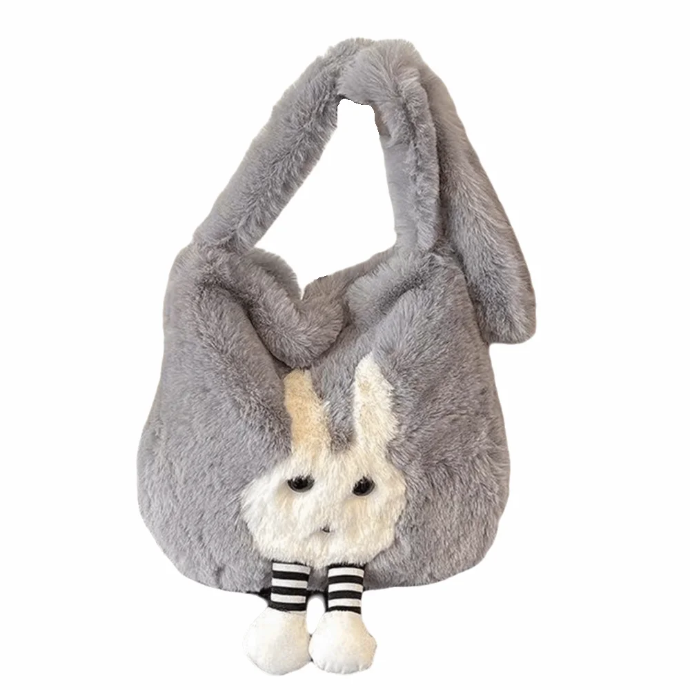 

NEW Cartoon Rabbit Shoulder Bag Multicolor With Legs Crossbody Bag Soft Large Capacity Tote Bag Women Girl