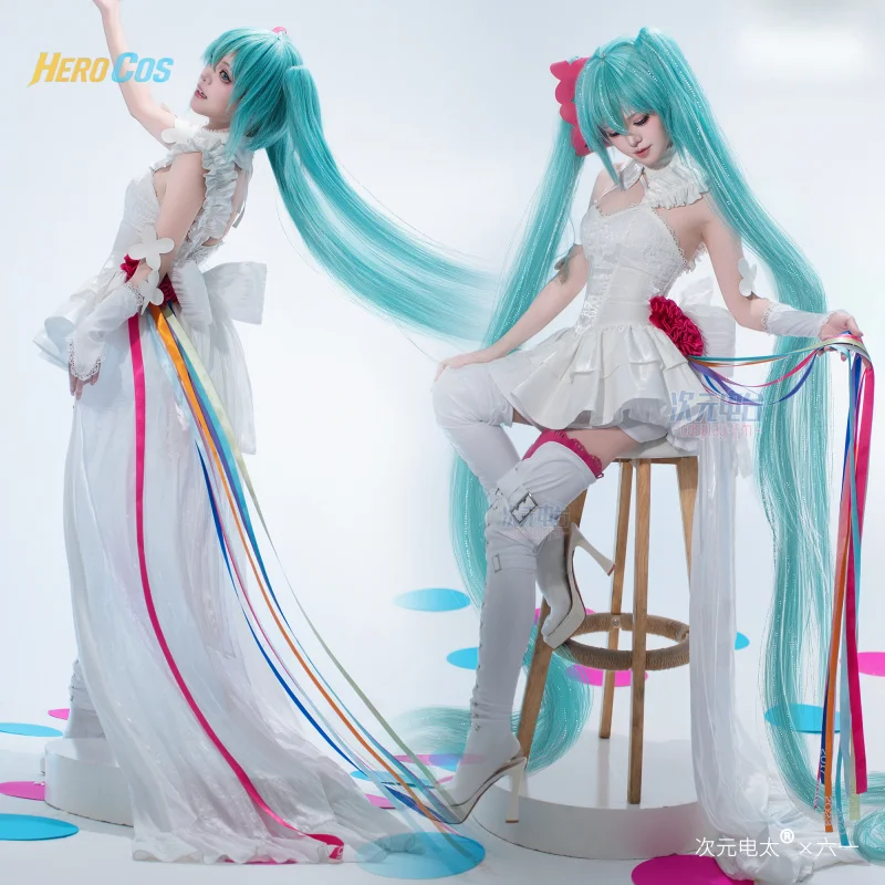 

2025 Racing Miku Cosplay Costume Anime Role Play Women Girls Sexy Elegant Halloween Party Dress Suit Full Set HERO Cos