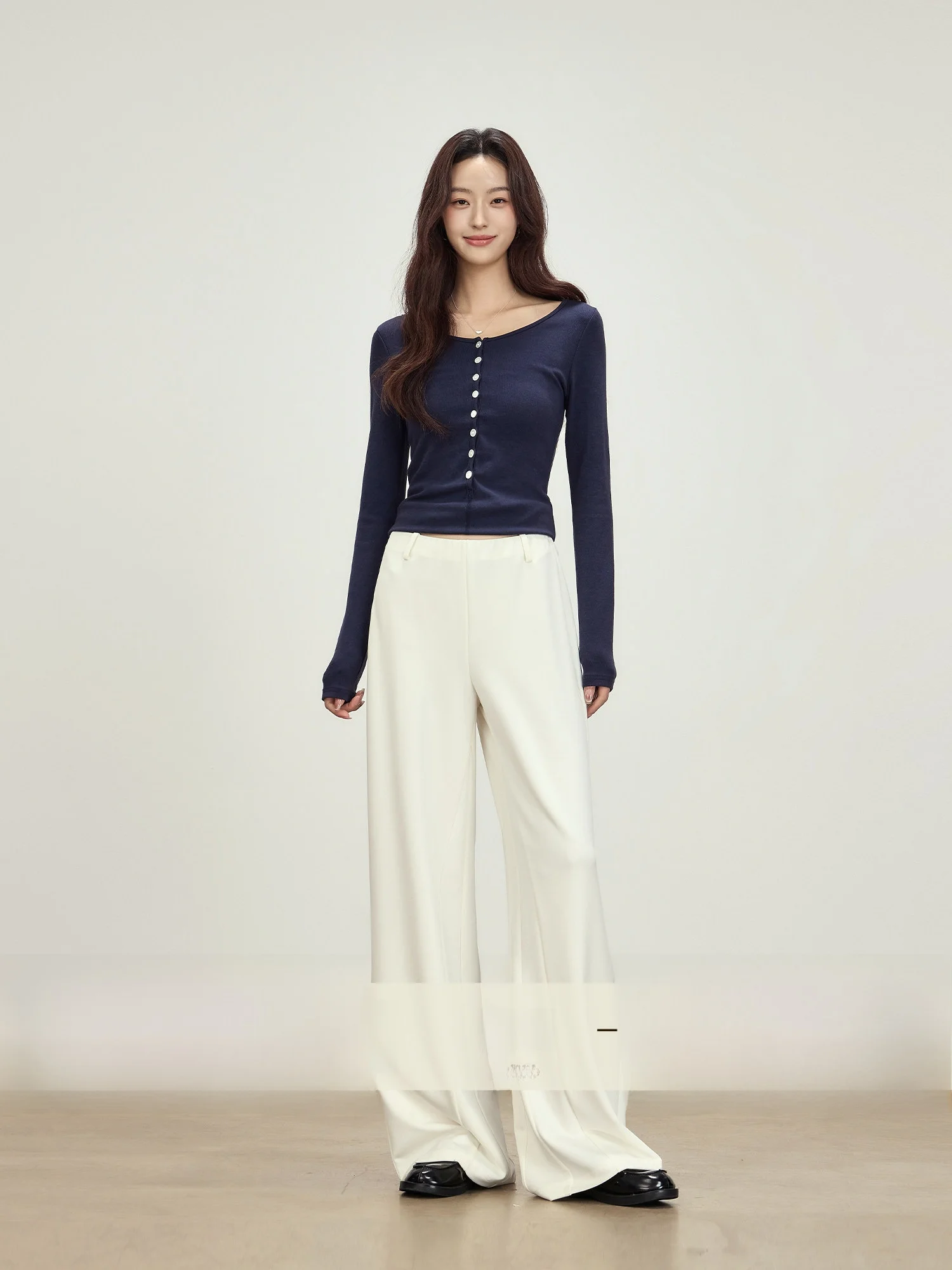 

Женские повседневные брюки с высокой талией, свободные, широкие, прямого кроя, из мягкой ткани, однотонные, новинка весны, комфортные