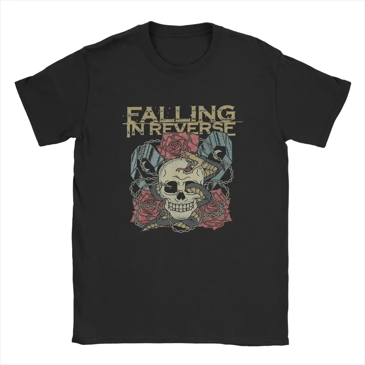 

New Vintage Falling in Reverse Band T-shirt Short Sleeve Cotton Summer Tshirts Hip Hop Men Women Clothes Fans Tee Tops Clothing