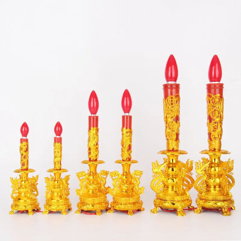 Electric Candle Light New Year With Light Bulbs With Holders Electric Dragon Buddha Chinese New Year Home Decor 2023 Newest Hot