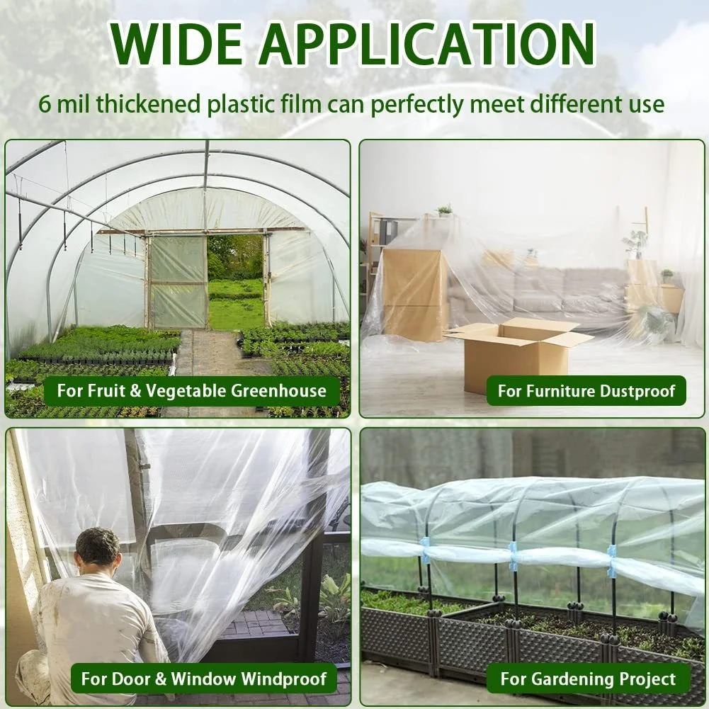 For Gardening Essential For Greenhouse Film Crafted from Strong Polyethylene for Tear Resistance and Longevity